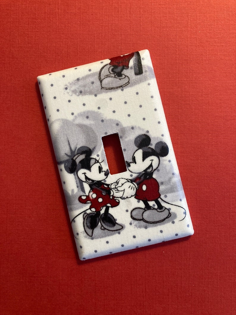Mickey Mouse Minnie Mouse Light Switch Cover Outlet Cover Etsy