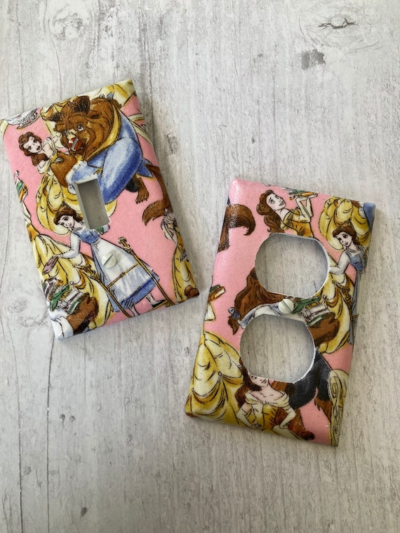 Disney Princess Light Switch Cover Outlet Cover Belle Beast Etsy