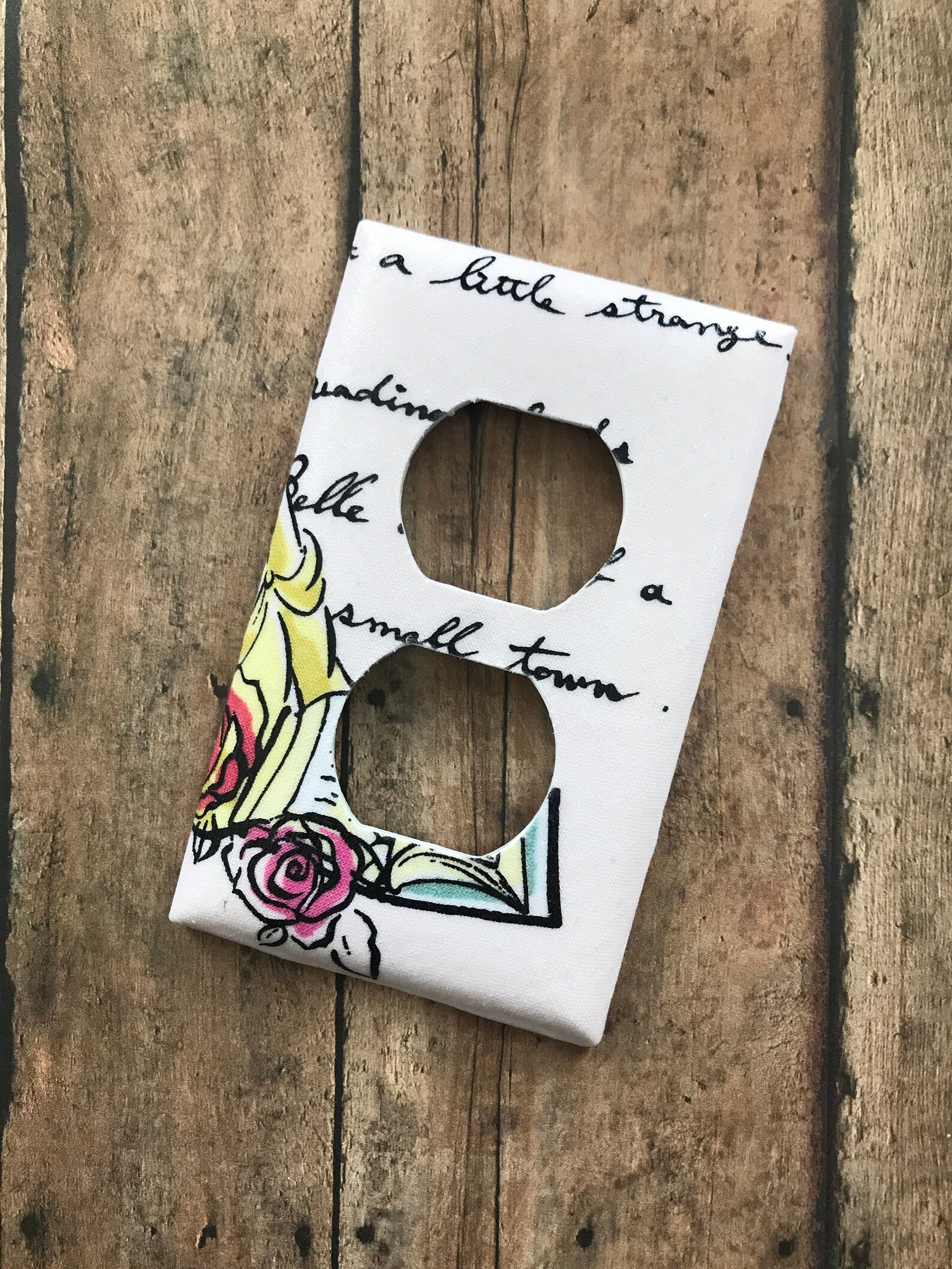 Disney Princess Light Switch Cover Outlet Cover Belle Etsy