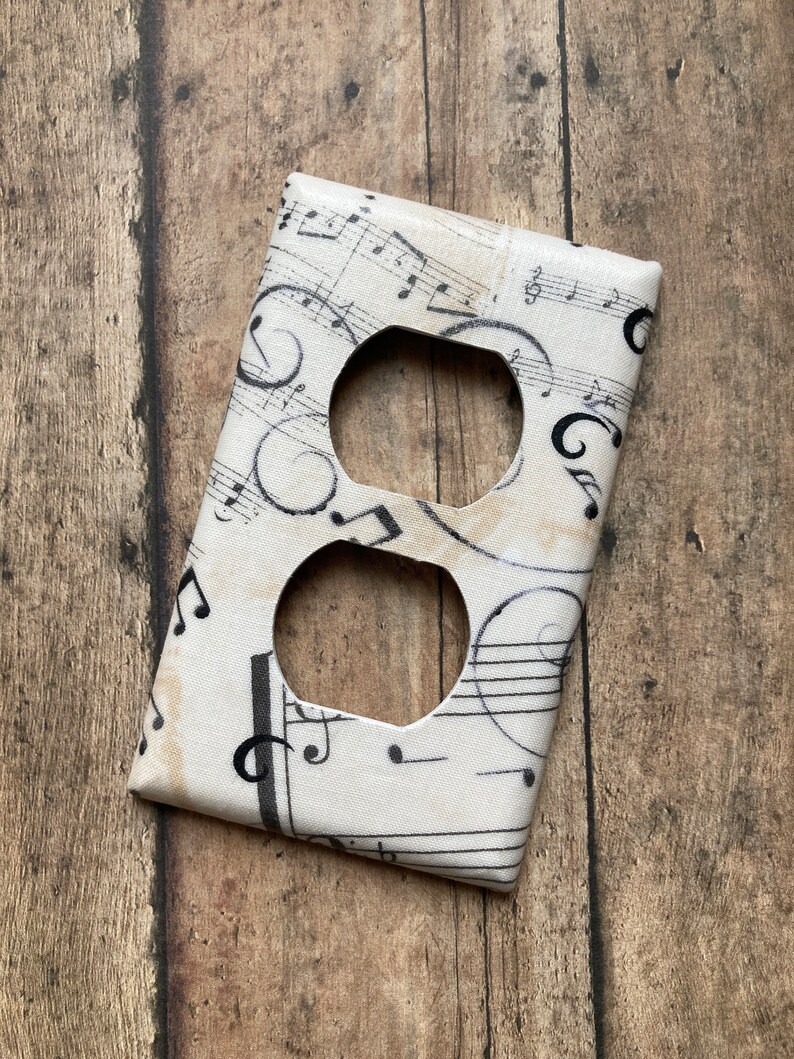 Music Note Light Switch Cover Outlet Cover Home Decor Music Room Black ...