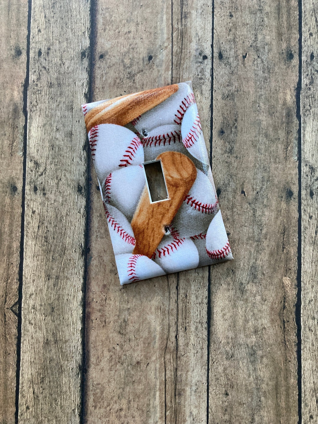 Baseball Light Switch Cover Outlet Cover Etsy