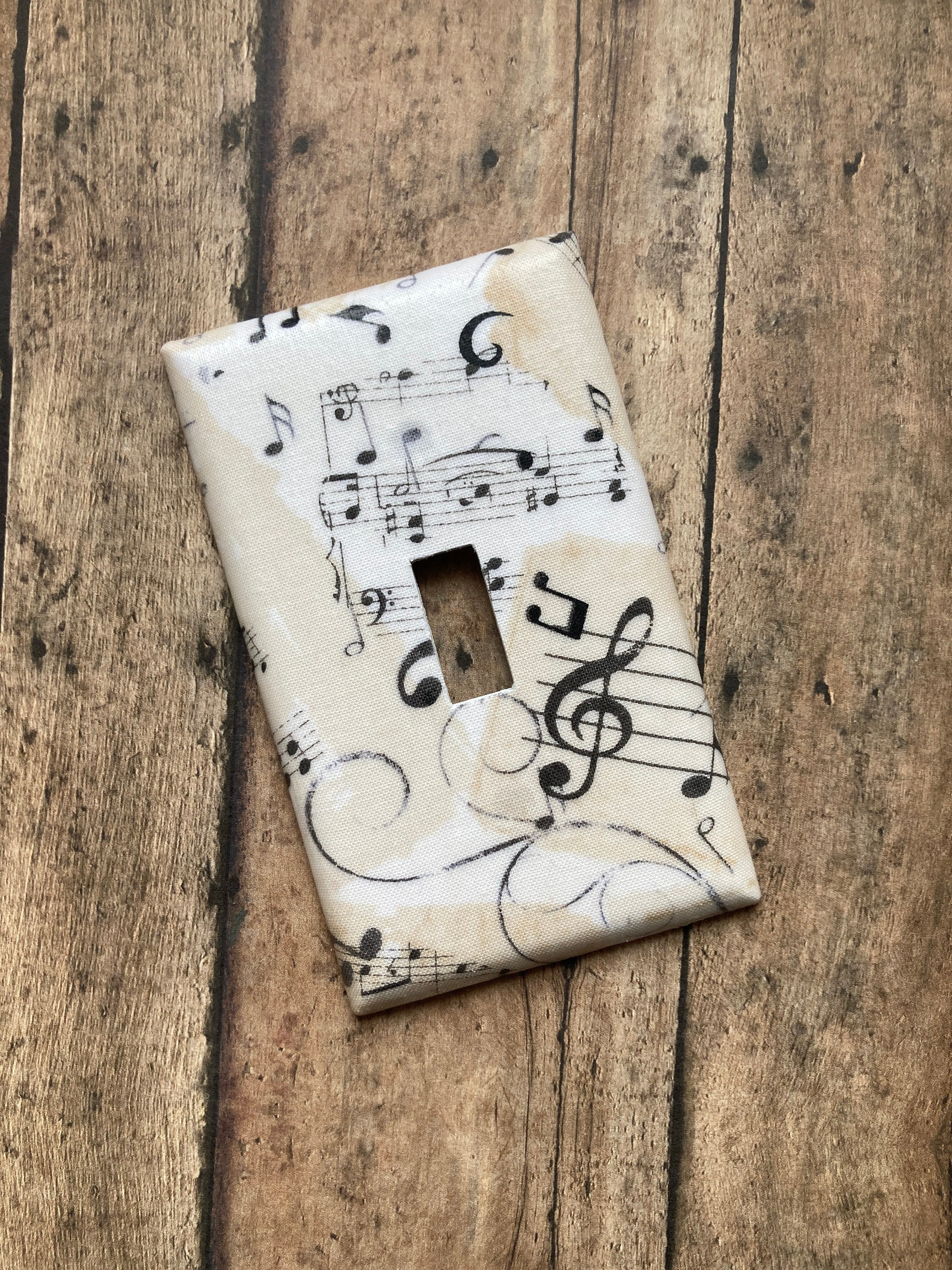 Music Note Light Switch Cover Outlet Cover Home Decor Music Room Black ...