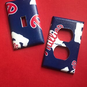 Philadelphia Phillies Light Switch Outlet Cover Wall Decor Room Decor Bathroom Decor Girls Room Boys Room Decor
