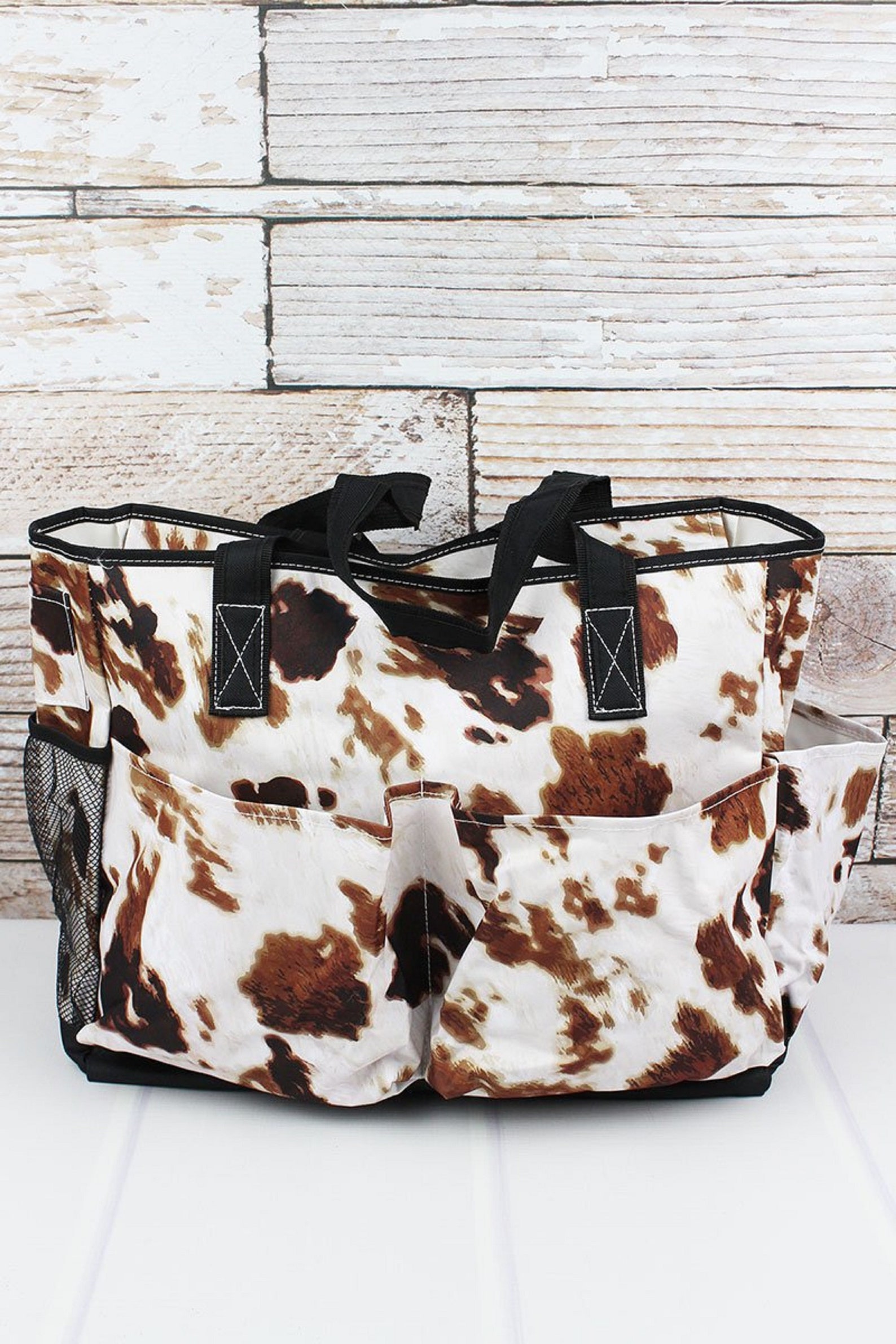 Western Cow Print Organizer Tote Perfect Horse Grooming Caddy Etsy