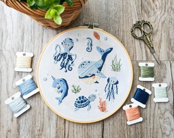 SEA CREATURES // PDF Embroidery Pattern