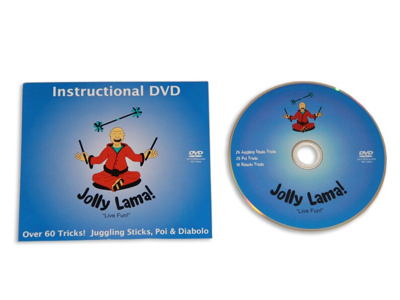 Jolly Lama 3in1 Instructional DVD for Juggling Devil Sticks, Diabolos