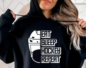 Hockey Mom SVG, Hockey Mom Life SVG, Eat Sleep Hockey Repeat Svg, Hockey Svg, Shirt for Mom Dad or Kid, Png, Cut File, Cricut, Sublimation