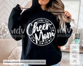 Cheer Mom SVG, Cheer Mama SVG, Living That Cheer Mom Life, Cheer, Mom Shirt, Gift for Mom, Cheerleading, Digital Files, Cricut, Sublimation