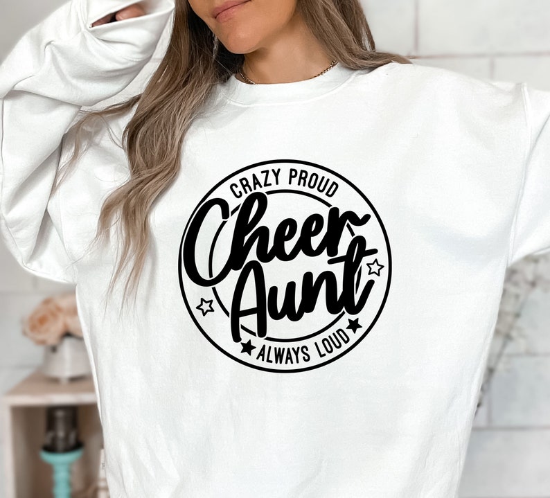 Cheer Aunt SVG Cheer Auntie SVG Cheer SVG Crazy Proud Etsy UK
