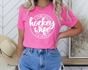 Hockey Wife SVG, Living That Hockey Wife Life, Living That Wife Life, Wife Shirt, Wife Gift, PNG, SVG, Digital Files, Cricut, Sublimation