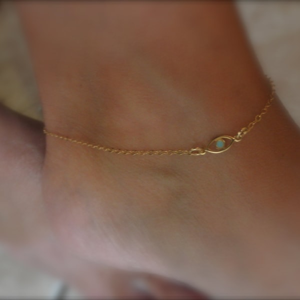 Evil Eye Anklet Etsy