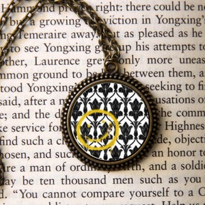SHERLOCK  &quot;Bored! Smiley&quot; Pendant Necklace, Sherlock Holmes,Fan Jewelry, Great Gift