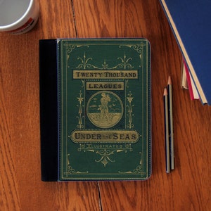 20,000 Leagues Under the Sea Book Cover Faux Suede Notebook in 3 Sizes!