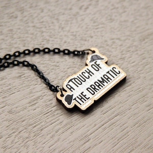 A Touch of the Dramatic Wooden Necklace