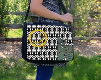 SHERLOCK  "Bored and Beware!" 15" Laptop Messenger / Shoulder Bag