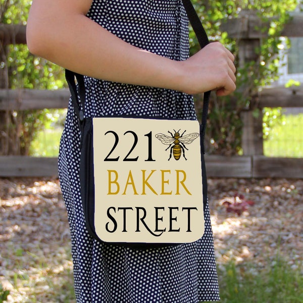 221 Bee Sherlock Holmes  Small Messenger / Shoulder Bag