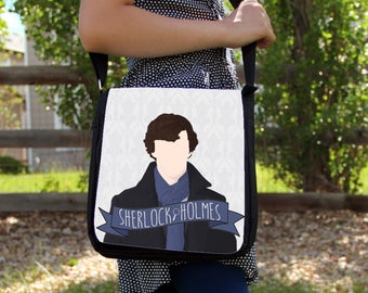 Minimalistische Sherlock Holmes grote Messenger / schouder tas