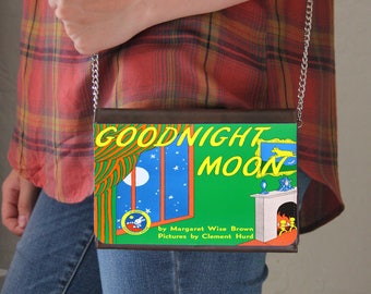 Goodnight Moon Book Cover Faux Leather Purse Handbag