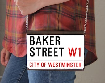 Sherlock Holmes Baker Street Monedero de cuero falso Bolso