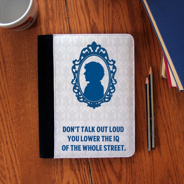 SHERLOCK  "You Lower the IQ"   Faux Suede Notebook in 3 Sizes!