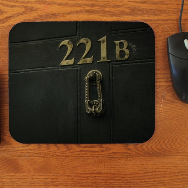 SHERLOCK  "221b Door" Rubber  Mouse Pad