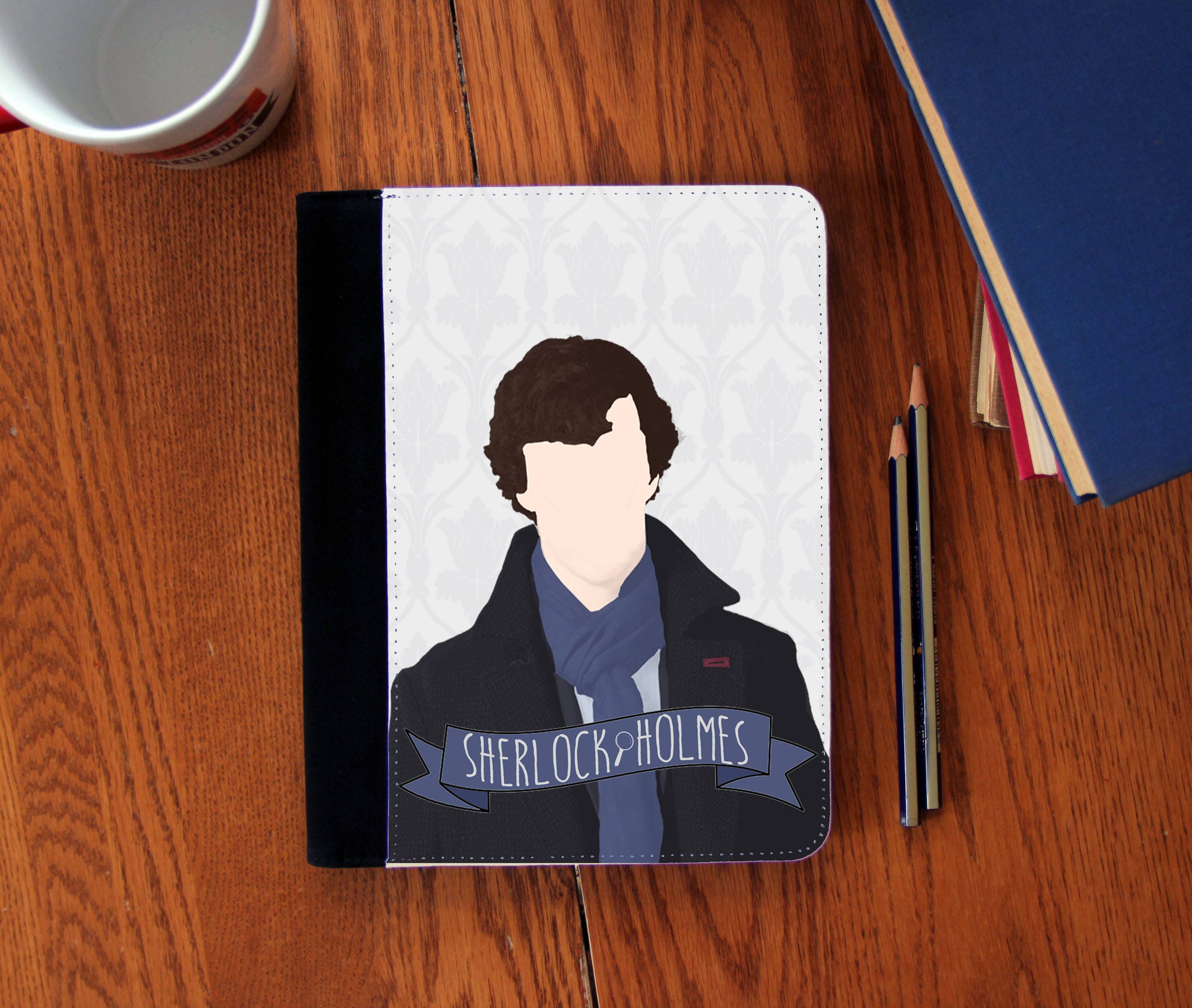 Minimalist Sherlock Holmes Faux Suede Notebook