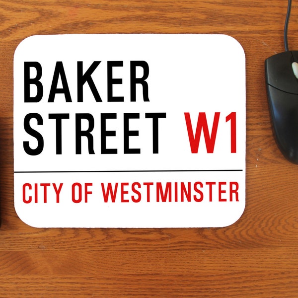 SHERLOCK  "Baker Street" Rubber  Mouse Pad