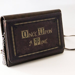 Once Upon A Time Fairytale Storybook Purse Faux Leather Handbag Bookish Gift