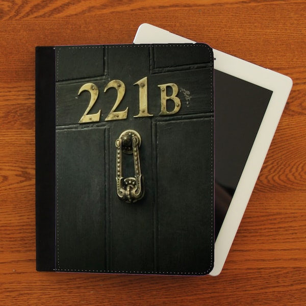 221b Door iPad 2,3,4,  iPad Mini, Leather Canvas and Suede Protection Case