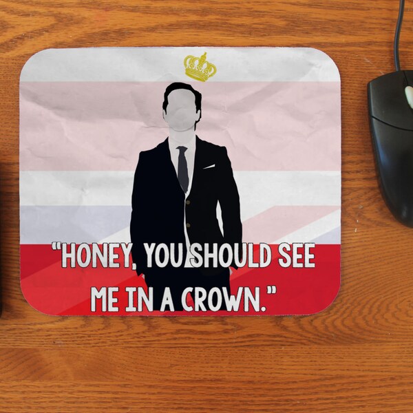 SHERLOCK  "See Me in a Crown" Rubber  Mouse Pad