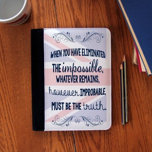 SHERLOCK &quot;The Impossible&quot; Faux Wildleder Notebook in 3 Größen!