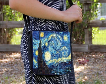 The Starry Night Vincent Van Gogh Small Messenger / Shoulder Bag