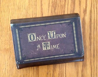 Once Upon a Time Book Cover Faux Leather Wallet