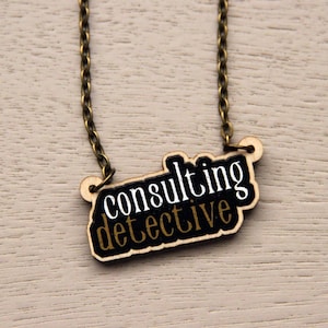 Consulting Detective Wooden Necklace