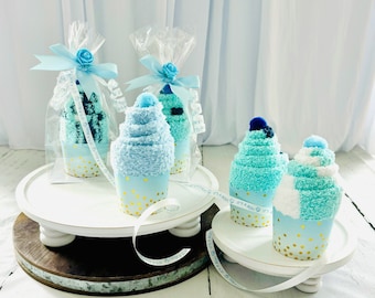 Baby Shower Party Favors, Prizes for Baby Shower Games, Game Prize Gifts, It's a Boy Party Favors, Shower Planning Ideas Fuzzy Sock Cupcakes