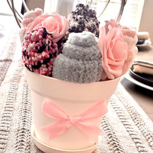 Fuzzy Sock Flower Bouquet, Get Well Soon Gift for Women Chemo Care Package Surgery Recovery Gift, Thinking of You, Mother's Day Gift New Mom