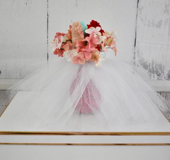 Centerpiece Wedding Dress Vase Wedding Dress Jar Tulle Etsy
