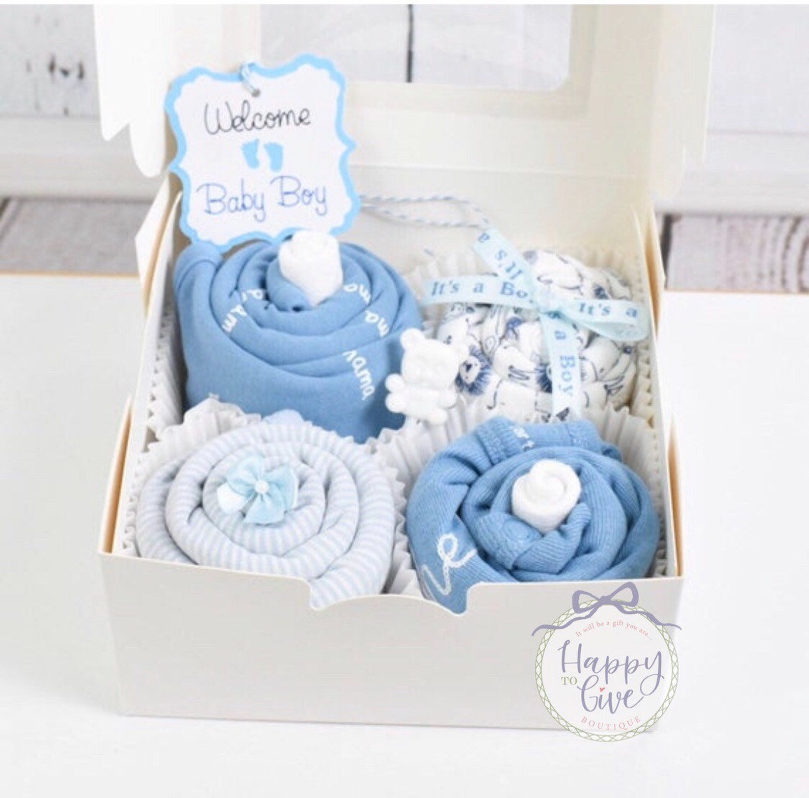New Baby Boy Gift Baby Shower Gift Basket Unique Baby Gifts Etsy