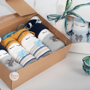 Baby Socks Gift Set - Newborn Baby Gifts for Boys & Girls - 7 Unique Pairs - Cute & Funny Gender Neutral Gift for Baby Shower & Unisex