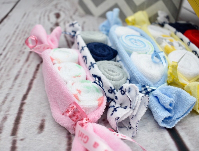 Baby Washcloths Pea Pods Baby Bath Gift Ideas Infant Etsy