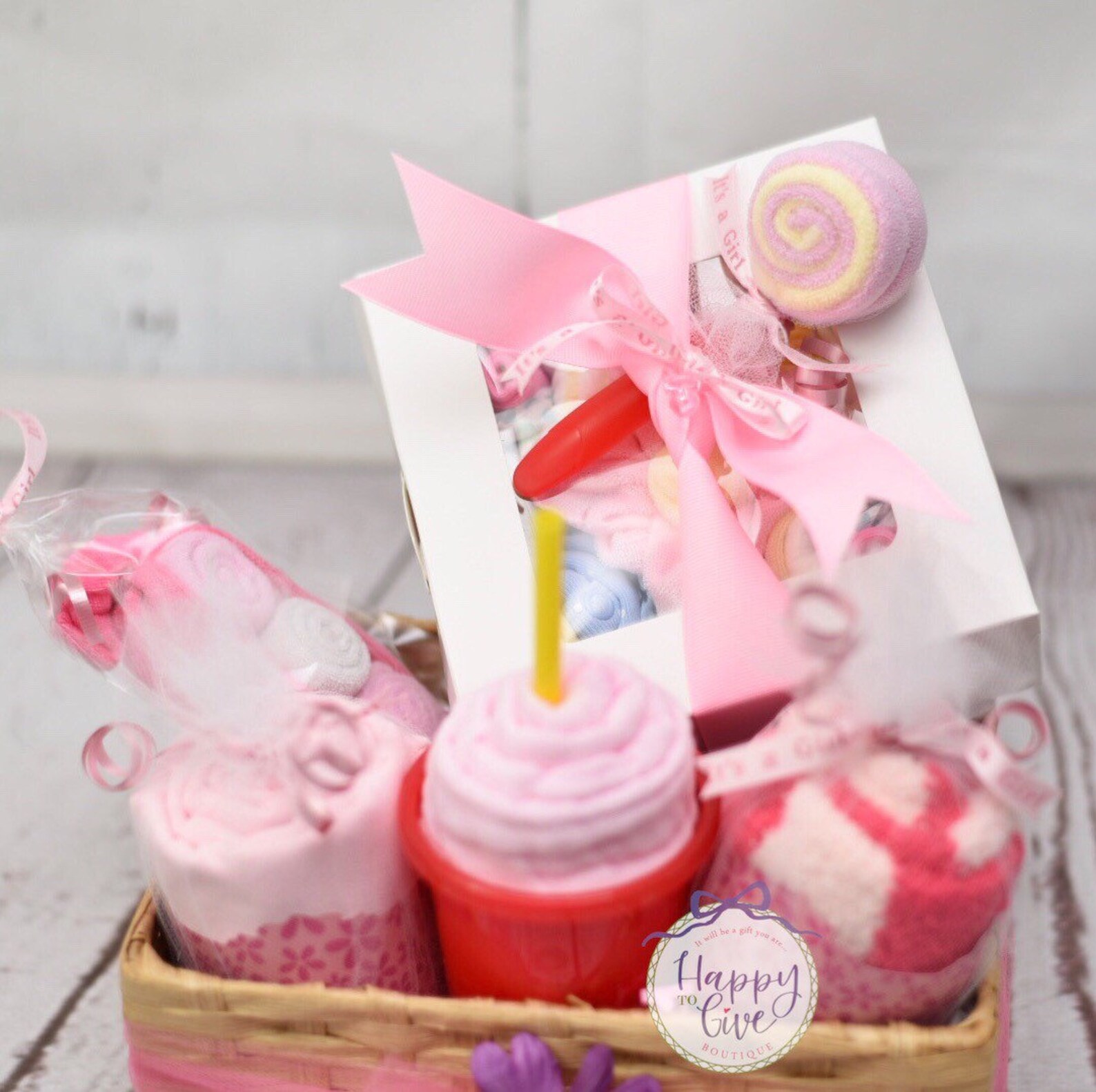 New Baby Gift Basket Baby Girl Shower Gifts Expectant New Etsy