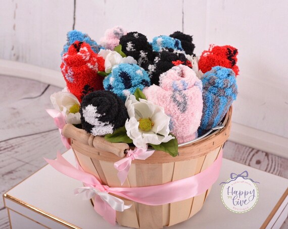 Fuzzy Socks Bouquet Get Well Soon Birthday Gifts For Her Etsy