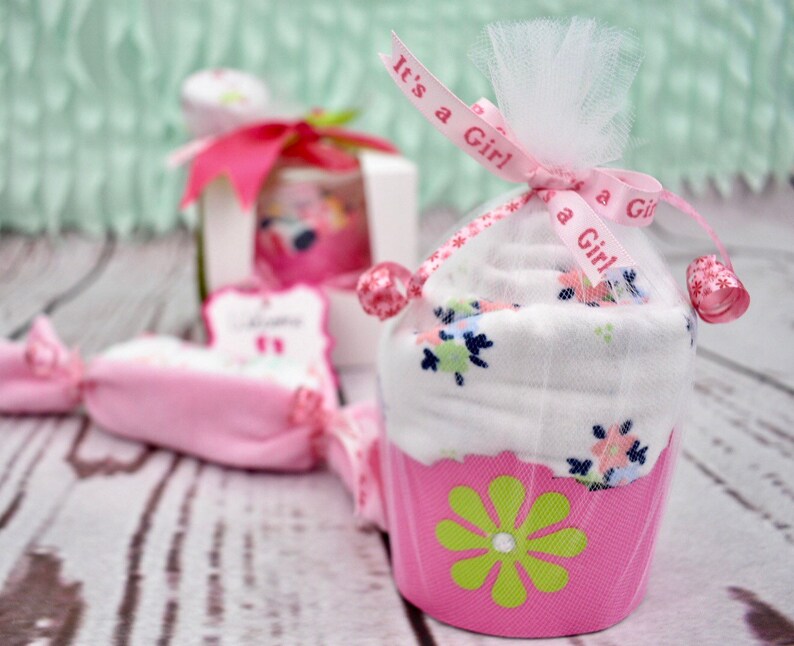 New Baby Gift Sets Baby Cupcakes New Parents Gift Onesie Cupcakes Gift Set New Baby Boy New Baby Gift Basket Baby Shower Gift Girl