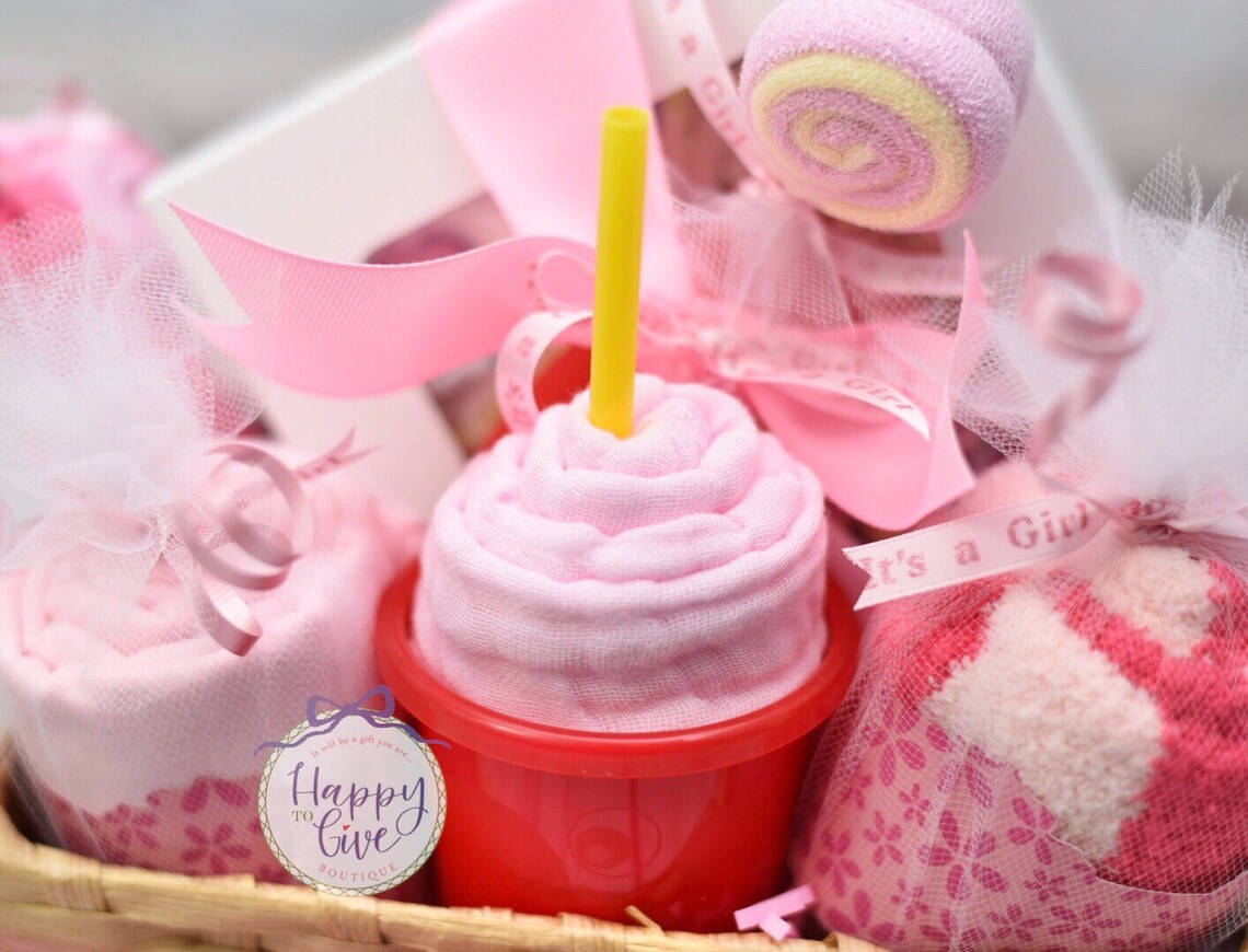 New Baby Gift Basket Baby Girl Shower Gifts Expectant New Etsy
