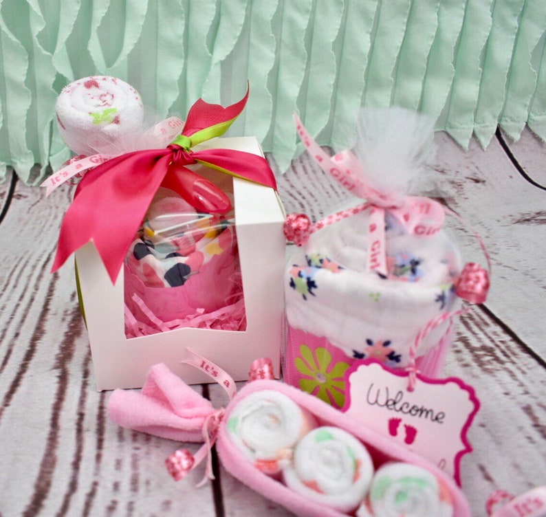 New Baby Gift Sets Baby Cupcakes New Parents Gift Onesie Cupcakes Gift Set New Baby Boy New Baby Gift Basket Baby Shower Gift Girl