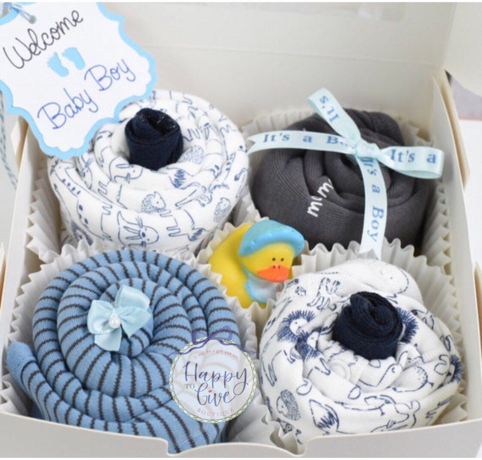 New Baby Boy Gift Baby Shower Gift Basket Unique Baby Gifts Etsy