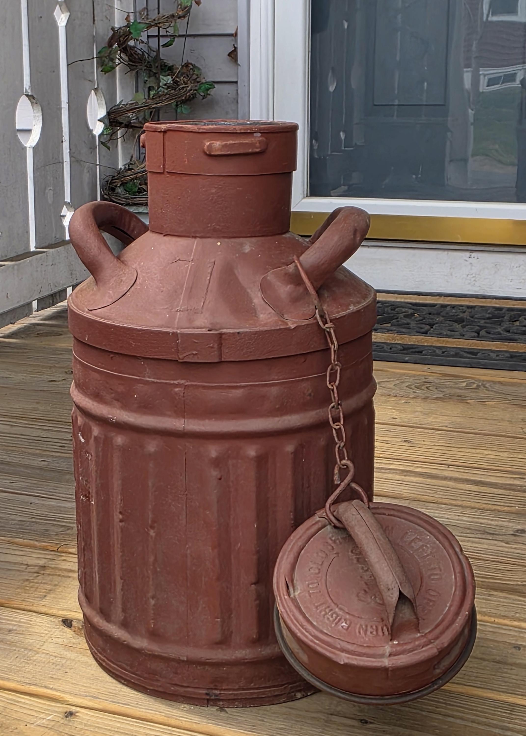 Antique 1930's ENISCO 5 Gallon Oil Can - 21.5