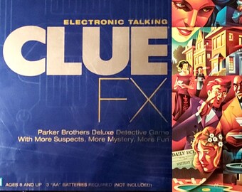 Clue FX, Mystery Board Game, Electronic TALKING Board Game, Parker Brothers