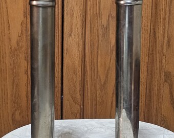 Vintage 1960s Brass Crown Top Candlestick with colored glass insets, approx. 10" T, Made in India, Set of 2