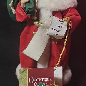 Vintage 1994 Clothtique Possible Dreams Santa Claus, Checking His List